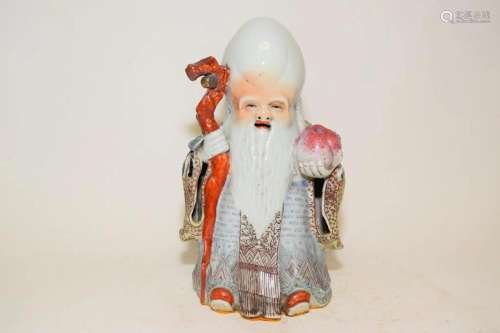 19-20th C. Chinese Porcelain Famille Rose Shoulao