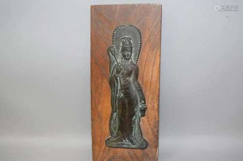 Korean Bronze Buddha Plaque