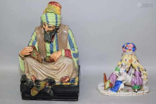 Royal Doulton "Cobbler" and Nativity Porcelain Fig...