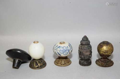 Group of Lamp Finials