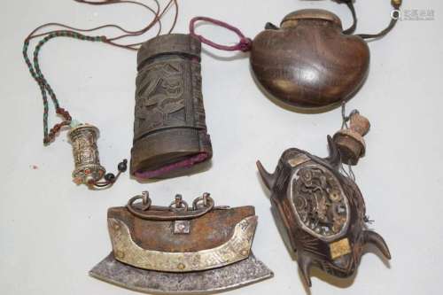 Group of Chinese Tibetan Portable Boxes