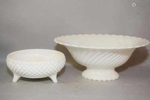 Two Milk Glass Dishes