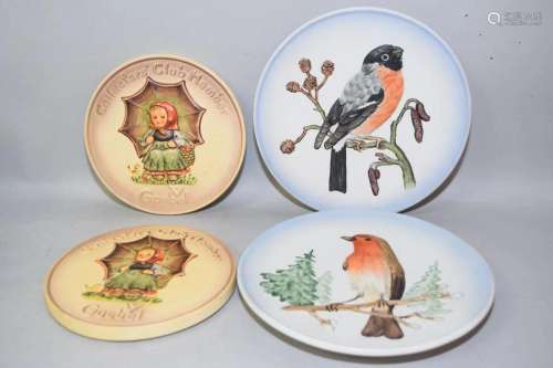 Four Goebel Porcelain Plates