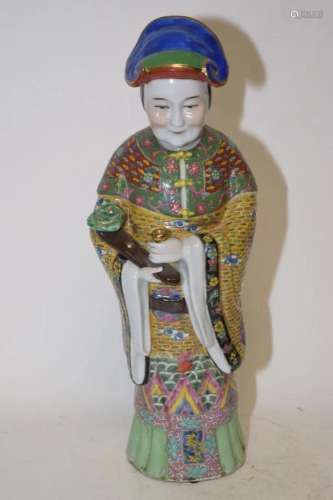 19-20th C. Chinese Porcelain Famille Rose MaZu Figurine