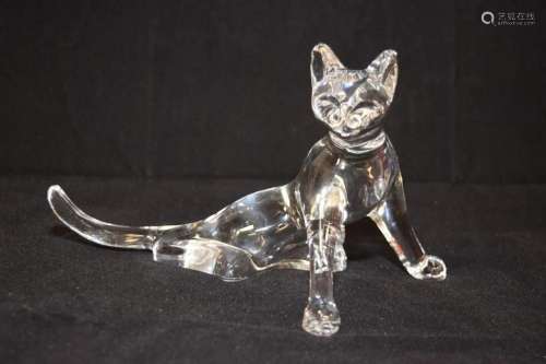 Baccarat Crystal Glass Cat