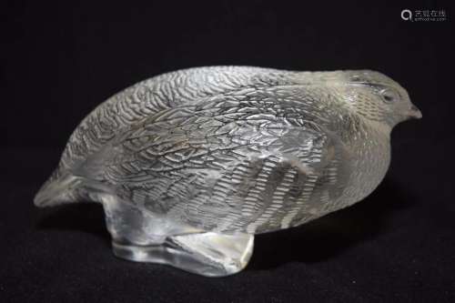 Lalique Frost Crystal Quail