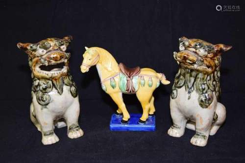Group of Chinese Porcelain Animals