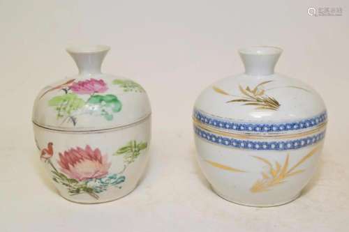 Two 19th C. Chinese Porcelain Covered Bowls