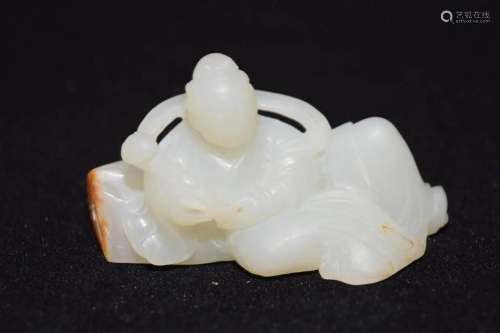 Chinese White Jade Carved Guanyin