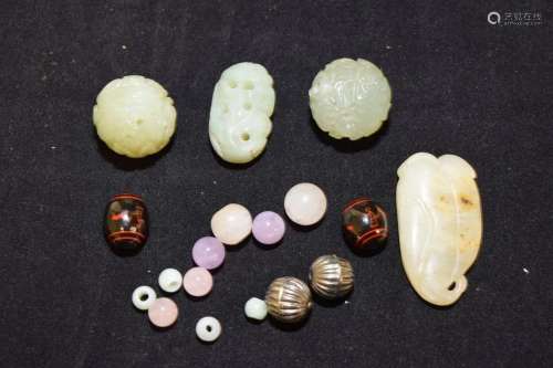 Group of Chinese Jade Beads/Amulets