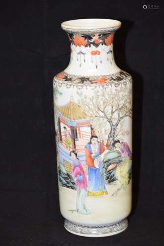 19-20th C. Chinese Porcelain Famille Rose Vase