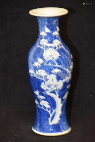 19th C. Chinese Porcelain B&W Plum Vase