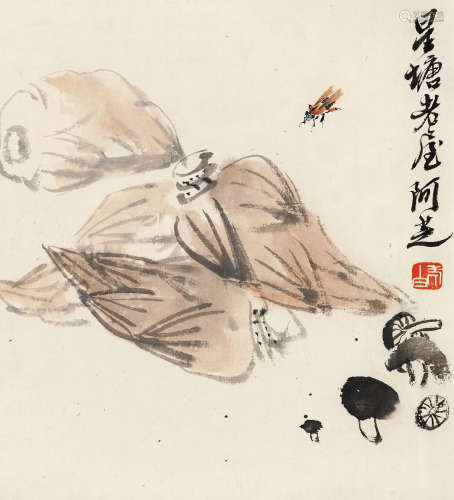 齐白石（1864-1957）·秋味 纸本设色 立轴
