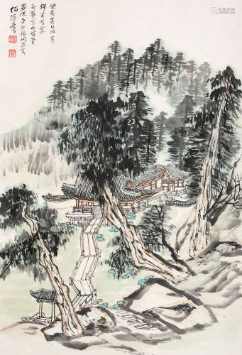 何海霞（1908-1998）·锦里晴窗 癸亥（1983年）作 纸本设色 立轴