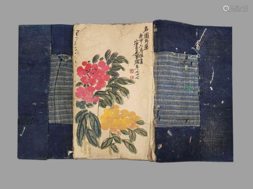 In modern times, Wu Changshuo's paper book (flowers, flowers...