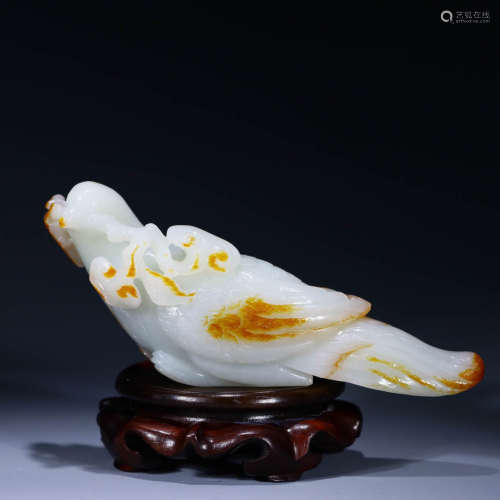In the Qing Dynasty, Hotan Jade Magpie Titles Ruyi Ornaments