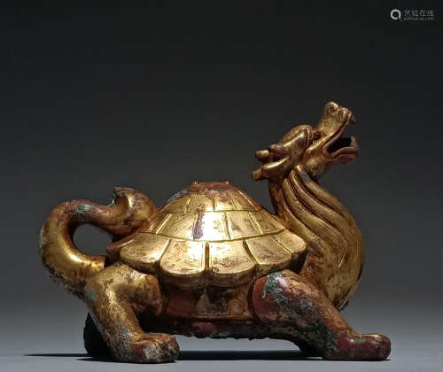 Gilded dragon turtle in ancient China