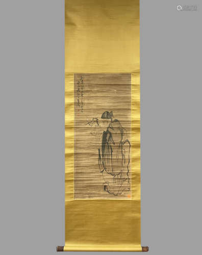 In the Qing Dynasty, Huang Shen's figure stood on paper