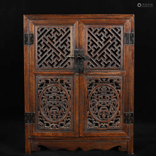In the Qing Dynasty, the open-door cabinet with drawers was ...