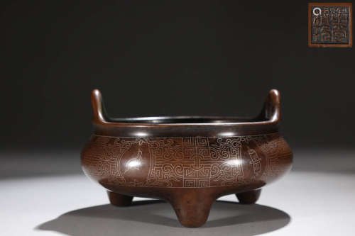 In the Ming Dynasty, the cupola with silver wire and eight t...