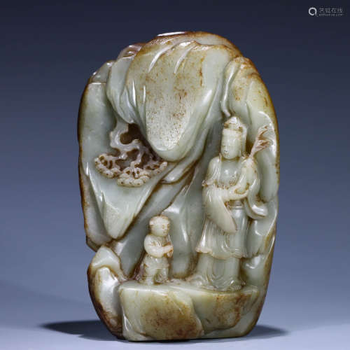 In the Qing Dynasty, Hotan Jade seed material was used by ch...
