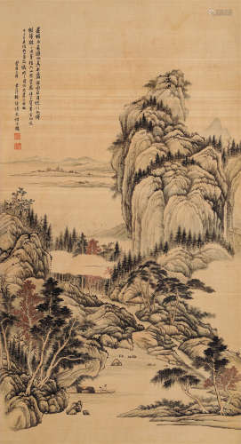 林纾（1852-1924）·临吴渔山真本 癸亥（1923年）作 绢本水墨 立轴