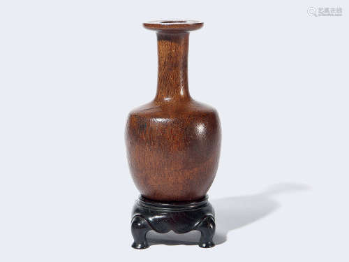 清中期 竹雕纸槌瓶