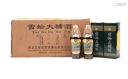 90年代产出口装雪山牌雪蛤大补酒 24瓶（原箱）