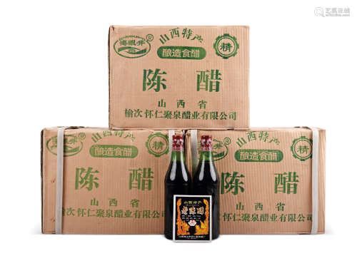 90年代产山西特产海眼井牌陈醋（山西酿醋第一村） 3箱60瓶
