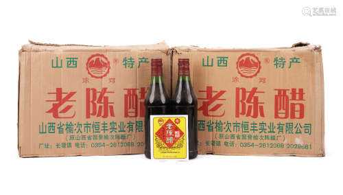 90年代产山西特产涂河牌老陈醋（优质矿泉水） 2箱40瓶