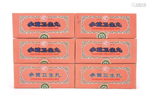 90年代早期产北京同仁堂参茸卫生丸 6盒