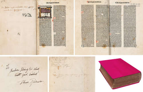1478年罗马出版 1478年摇篮本圣纪·罗斯福总统夫人赠宋美龄册页 一...
