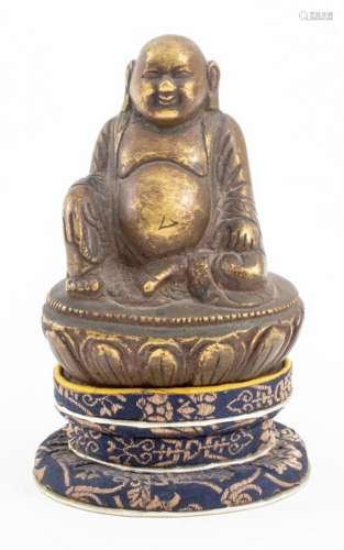 Chinese Gilt Bronze Budai Sculpture