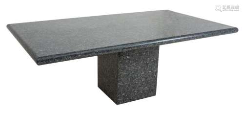 Modern Arctic Blue Granite Pedestal Dining Table