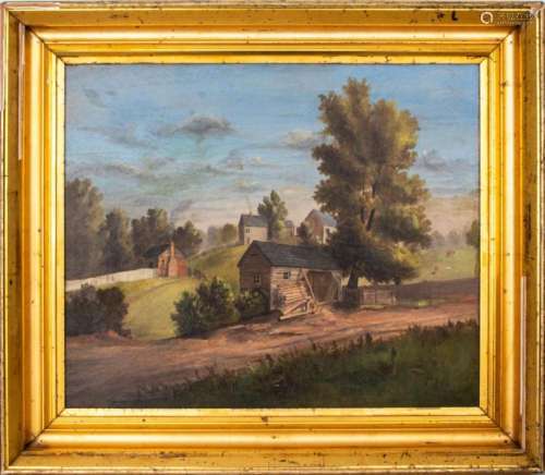 Ralph Holmes "Rural Scene" Oil on Canvas