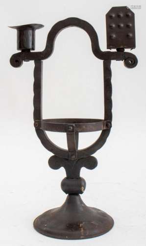 Hugo Berger Forged Iron Candlestick Set, 1910s