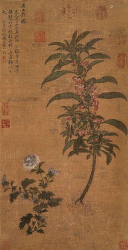 恽寿平（1633-1690）·丹山彩凤（出版） 绢本设色 立轴