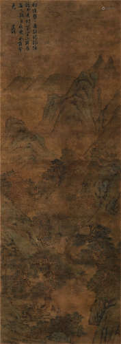 文征明（1470-1559）·幽谷野棠 绢本设色 立轴