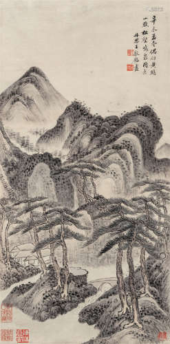 王敬铭（1668-1721）·仿黄鹤山樵笔意 纸本水墨 立轴