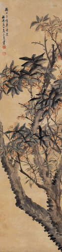 吴让之（1799-1870）·桂花秋香 纸本设色 立轴