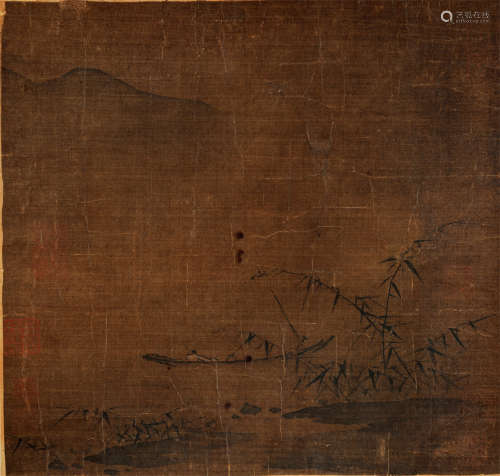 马远（约1140－约1225年后）·清溪鱼乐 绢本设色 镜芯