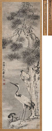 陈道復（1483-1544）·松鹤献寿图 纸本水墨 立轴
