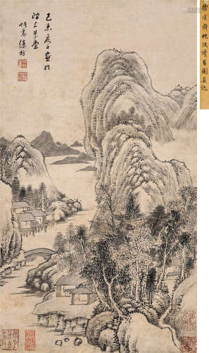 徐枋（1622-1694）·山居图 纸本水墨 立轴