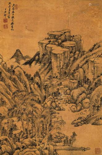 王原祁（1642-1715）·仿大痴山水（毕泷旧藏） 纸本水墨 镜芯