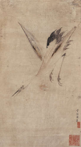 索额图（清）（1636-1703）·芦雁图 纸本设色 立轴