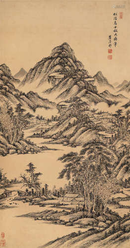 王原祁（1642-1715）·仿大痴笔意（文革退赔） 纸本水墨 立轴