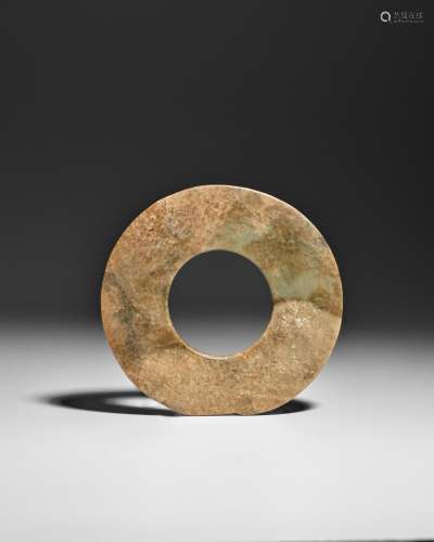 A PLAIN ARCHAIC JADE DISC, YUAN Zhou dynasty