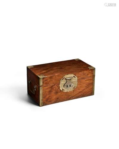 【Y】A FINE HUANGHUALI DOCUMENT BOX WITH BAITONG MOUNTS, XIAOX...
