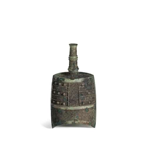 A MINIATURE ARCHAIC BRONZE BELL, YONG Warring States period