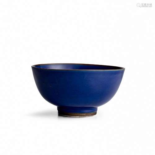 A BLUE-GLAZED INCISED-DRAGON BOWL Chenghua six-character mar...